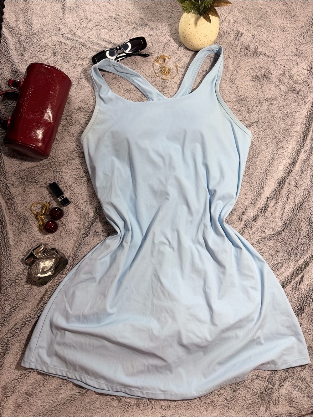 Amazon Essentials Light Blue Tank Mini Dress